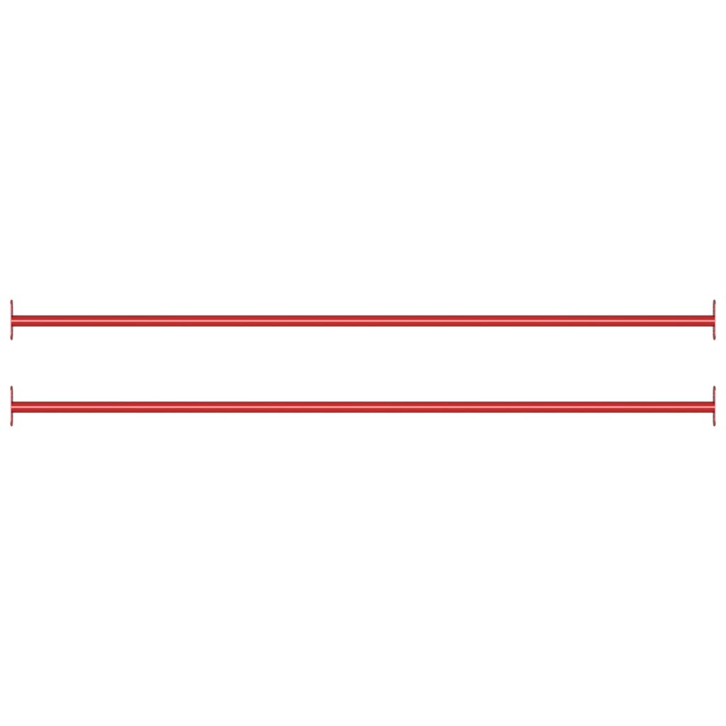 vidaXL Turning Bars 2 pcs 125 cm Steel Red