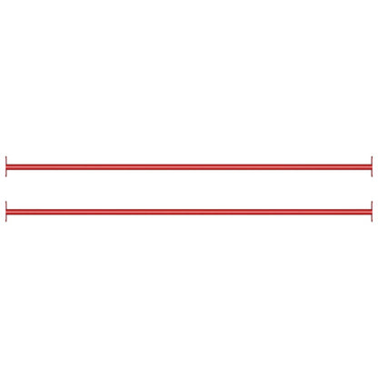 vidaXL Turning Bars 2 pcs 125 cm Steel Red