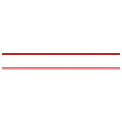 93199 vidaXL Turning Bars 2 pcs 125 cm Steel Red