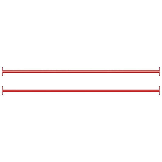 93199 vidaXL Turning Bars 2 pcs 125 cm Steel Red