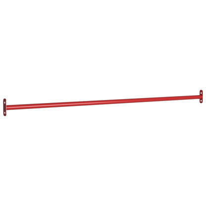 vidaXL Turning Bars 2 pcs 125 cm Steel Red