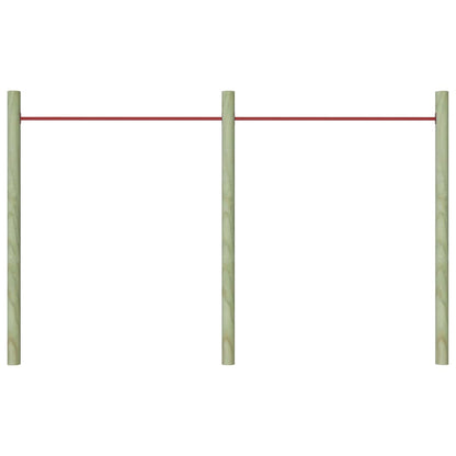 vidaXL Turning Bars 2 pcs 125 cm Steel Red