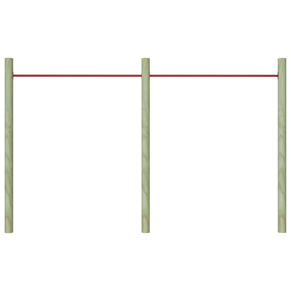 93199 vidaXL Turning Bars 2 pcs 125 cm Steel Red