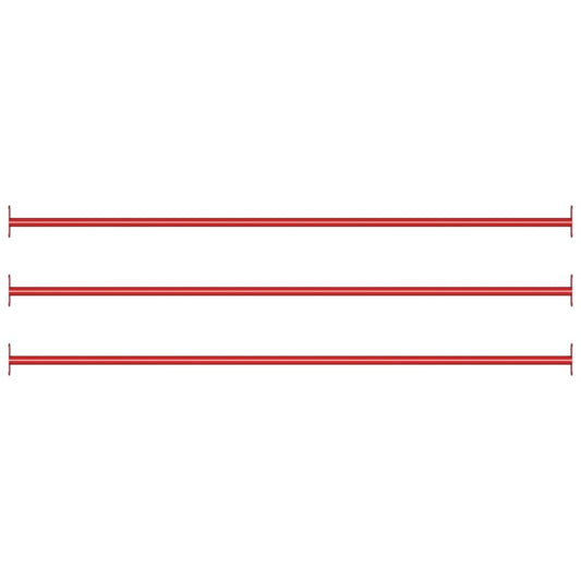 vidaXL Turning Bars 3 pcs 125 cm Steel Red