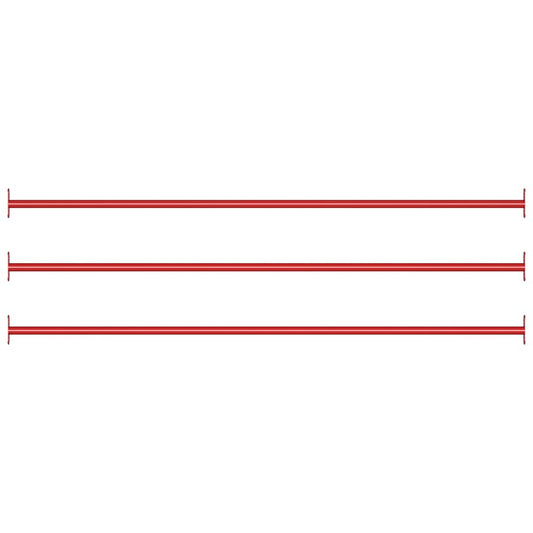 93200 vidaXL Turning Bars 3 pcs 125 cm Steel Red