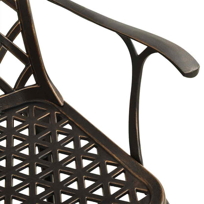 315571 vidaXL Garden Chairs 4 pcs Cast Aluminium Bronze