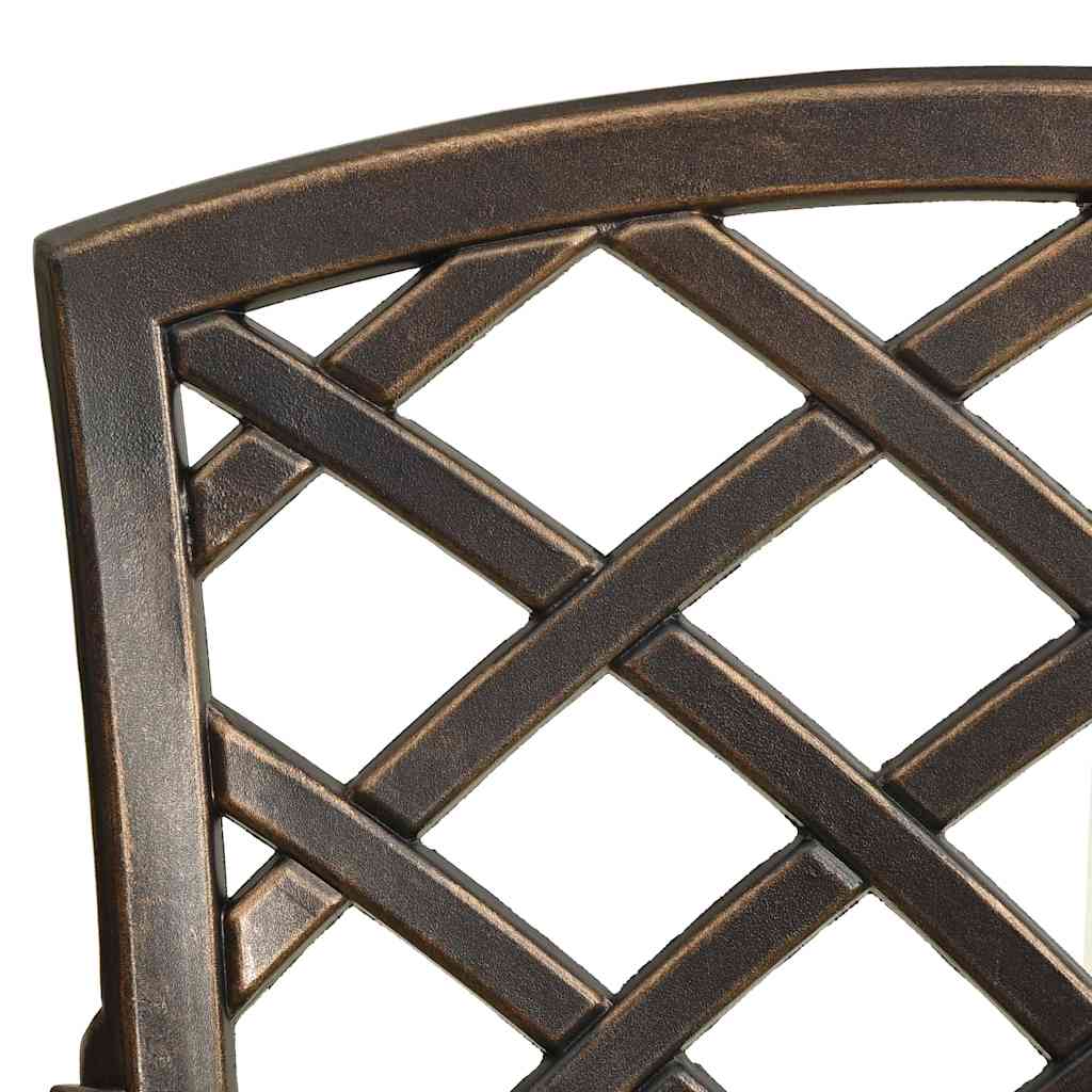 vidaXL Garden Chair | Set of 4 | Bronze | Cast Aluminium | Standard | Durable