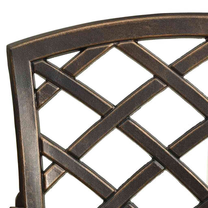 vidaXL Garden Chair | Set of 4 | Bronze | Cast Aluminium | Standard | Durable