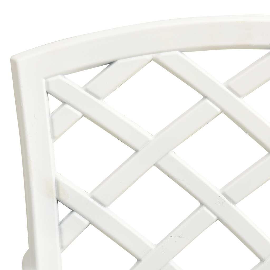 315574 vidaXL Garden Chairs 2 pcs Cast Aluminium White