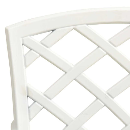 315574 vidaXL Garden Chairs 2 pcs Cast Aluminium White