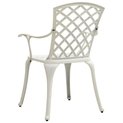 vidaXL Garden Chairs 4 pcs Cast Aluminium White