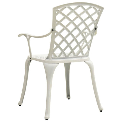 315575 vidaXL Garden Chairs 4 pcs Cast Aluminium White