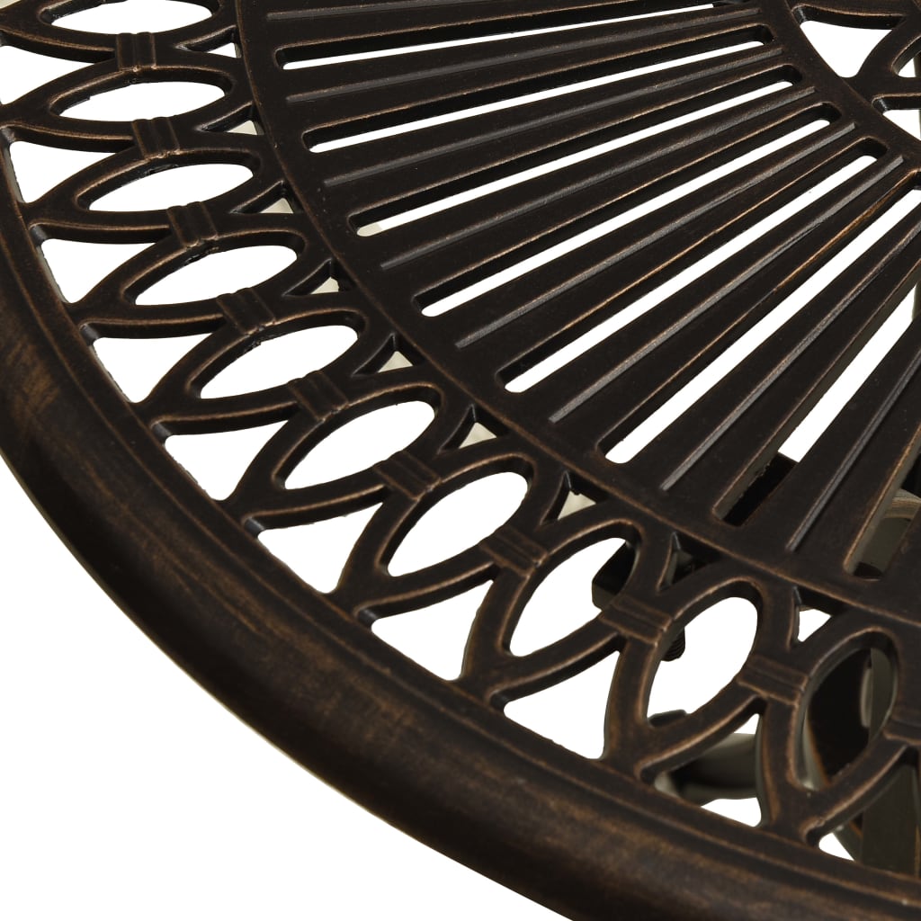 vidaXL Garden Table Bronze 62x62x65 cm Cast Aluminium