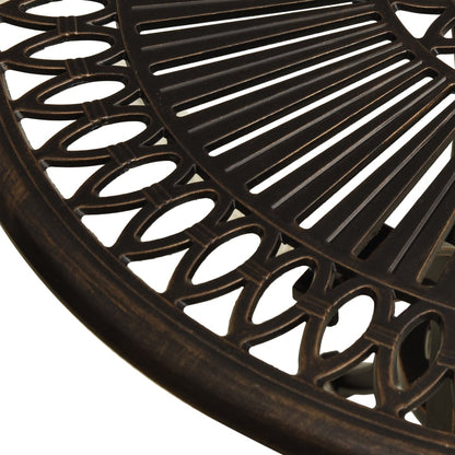 vidaXL Garden Table Bronze 62x62x65 cm Cast Aluminium