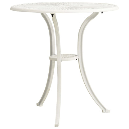 vidaXL Garden Table White 62x62x65 cm Cast Aluminium