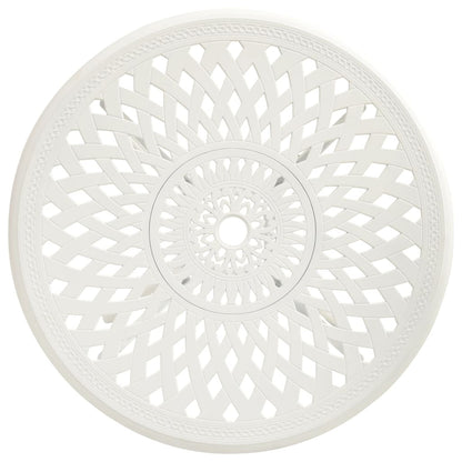 vidaXL Garden Table White 78x78x72 cm Cast Aluminium