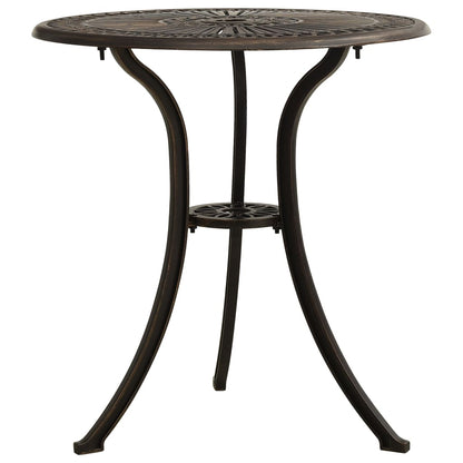 vidaXL Bistro Set | Bronze | Cast aluminium | Medium | Durable | Bistro Set