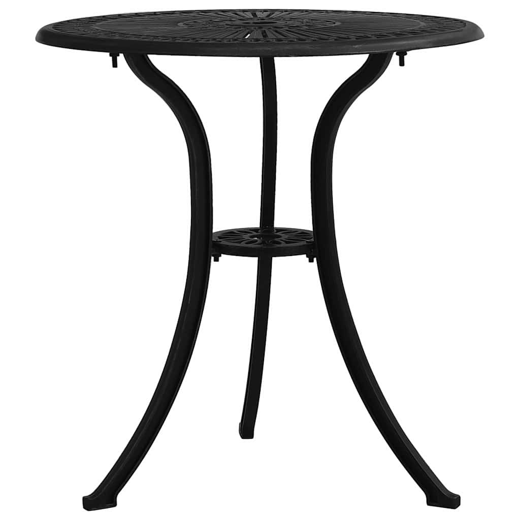 315592 vidaXL 3 Piece Bistro Set Cast Aluminium Black
