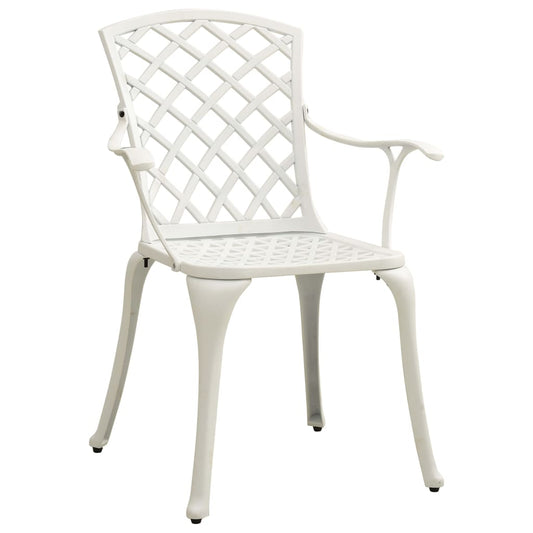 vidaXL Bistro Set | White | Cast Aluminium | Small | Ergonomic | Bistro Set