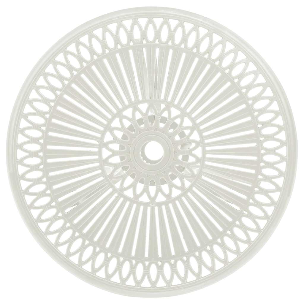 315593 vidaXL 3 Piece Bistro Set Cast Aluminium White