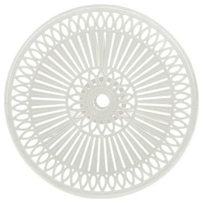 315593 vidaXL 3 Piece Bistro Set Cast Aluminium White