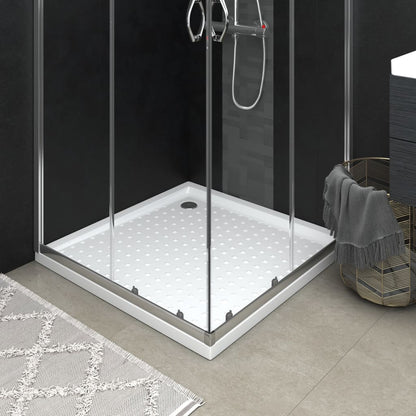 vidaXL Shower Base Tray with Dots White 90x90x4 cm ABS