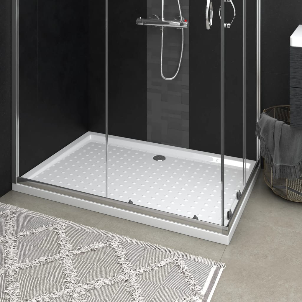 148901 vidaXL Shower Base Tray with Dots White 80x120x4 cm ABS