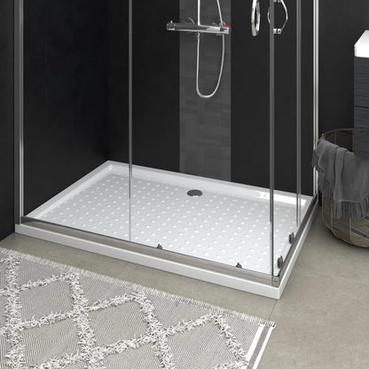 148901 vidaXL Shower Base Tray with Dots White 80x120x4 cm ABS