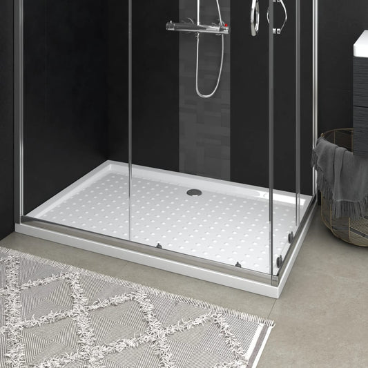 148901 vidaXL Shower Base Tray with Dots White 80x120x4 cm ABS