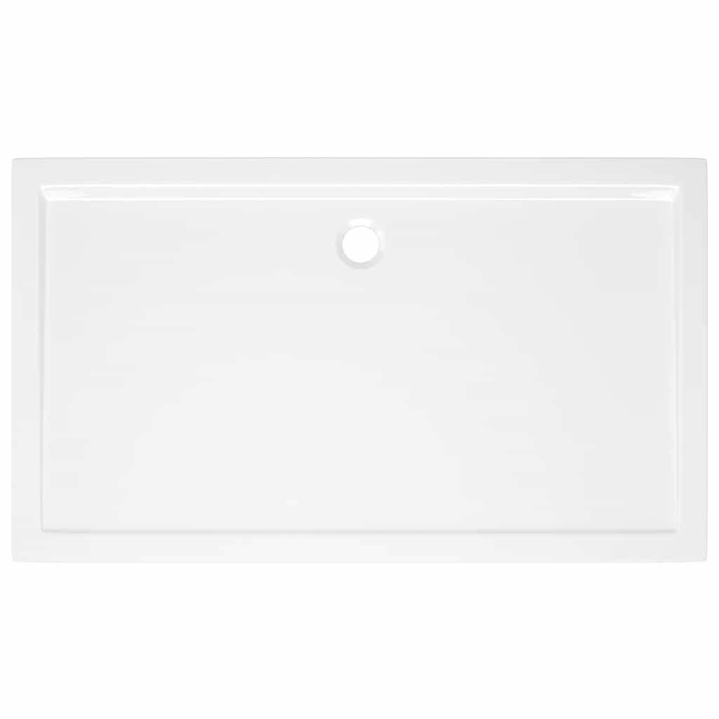 vidaXL Rectangular ABS Shower Base Tray White 70x120 cm