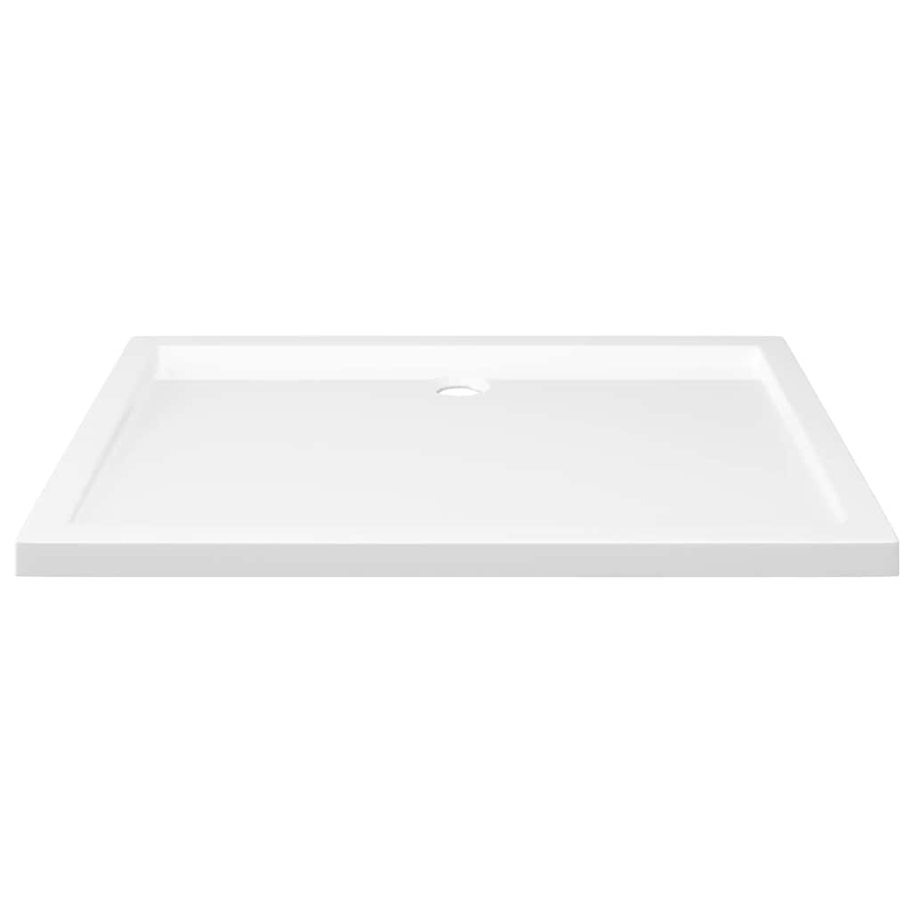 vidaXL Rectangular ABS Shower Base Tray White 70x100 cm