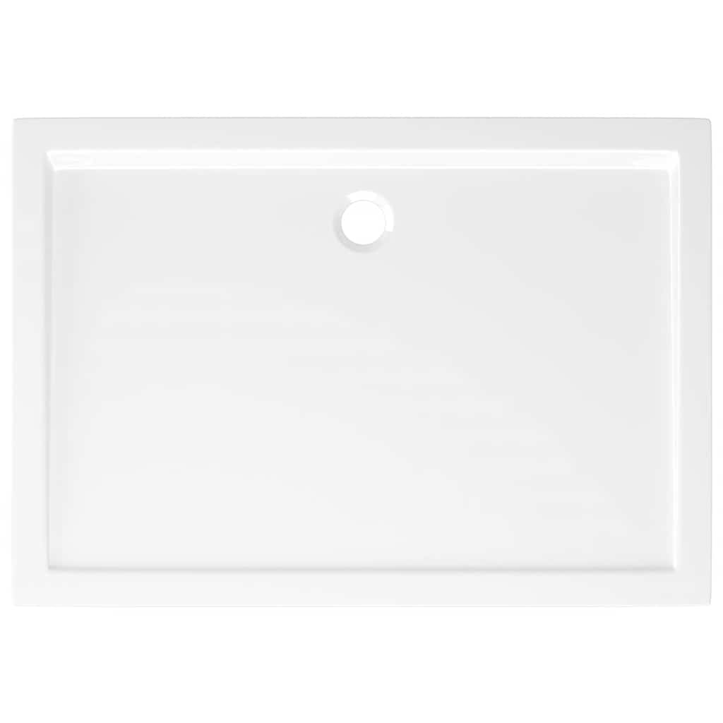 vidaXL Rectangular ABS Shower Base Tray White 70x100 cm
