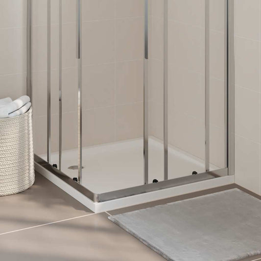 148907 vidaXL Square ABS Shower Base Tray White 80x80 cm