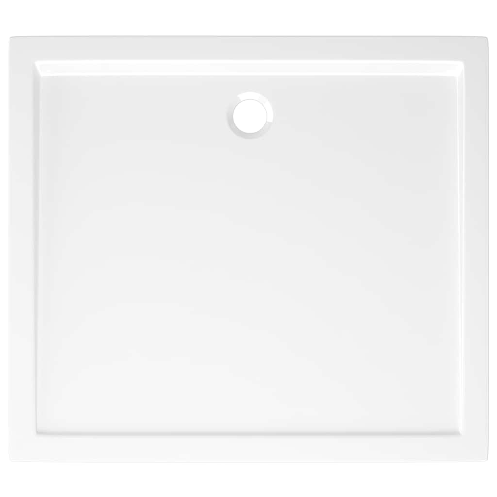 vidaXL Rectangular ABS Shower Base Tray White 80x90 cm