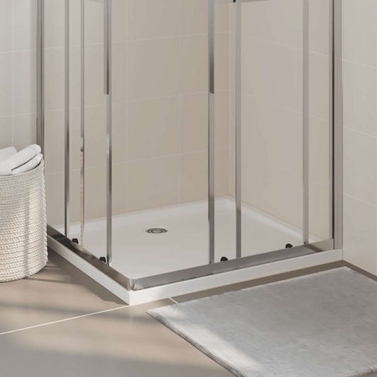 vidaXL Rectangular ABS Shower Base Tray White 80x90 cm