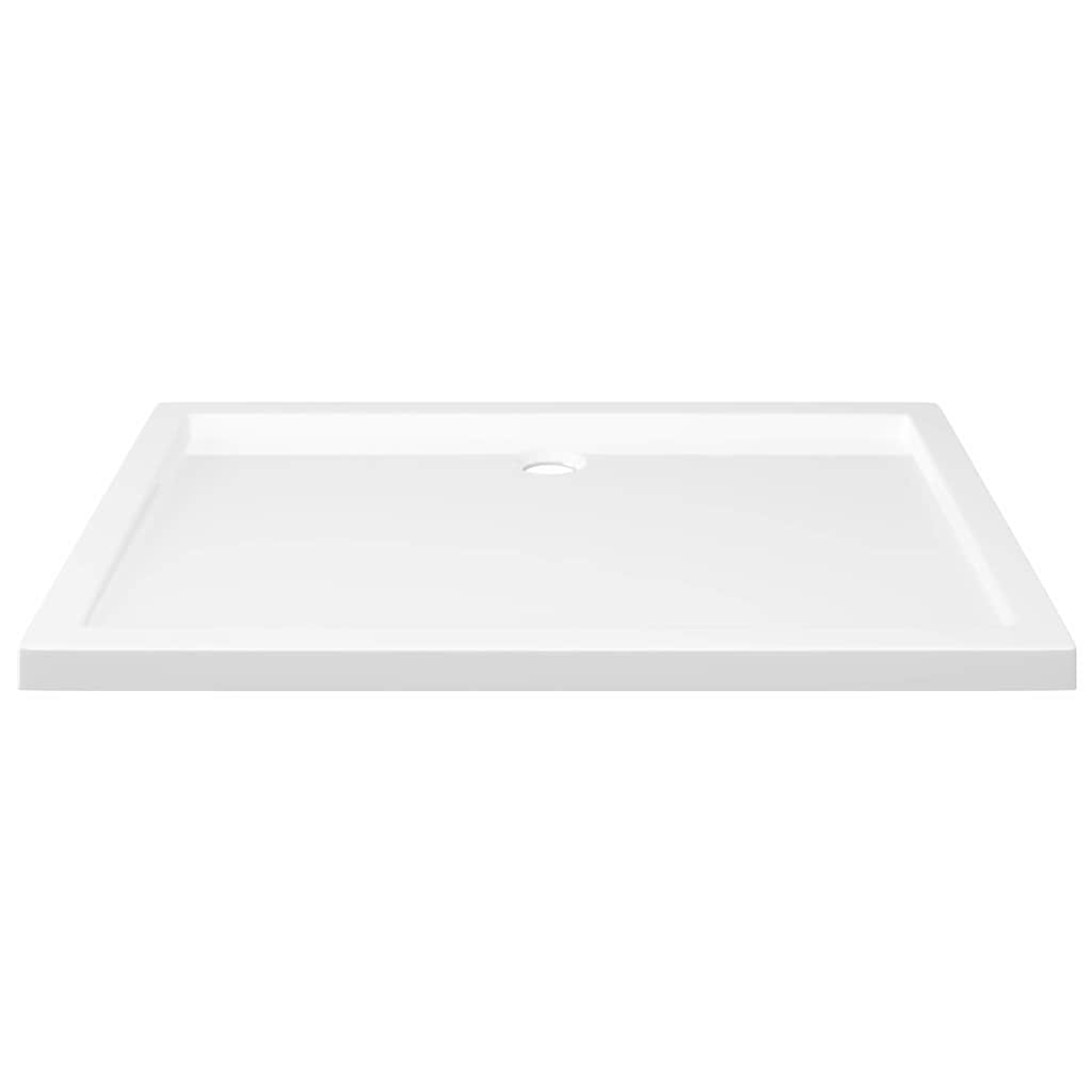 vidaXL Rectangular ABS Shower Base Tray White 80x110 cm
