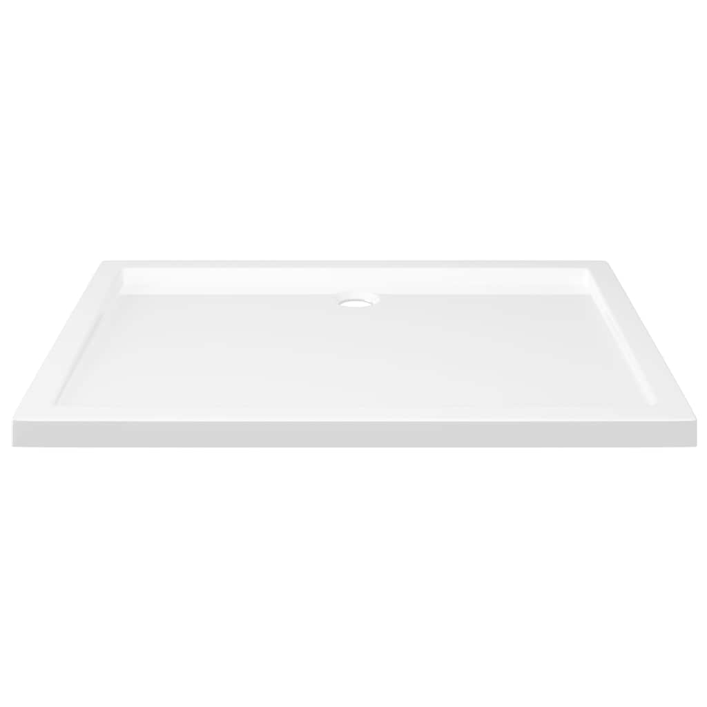 vidaXL Rectangular ABS Shower Base Tray White 80x110 cm