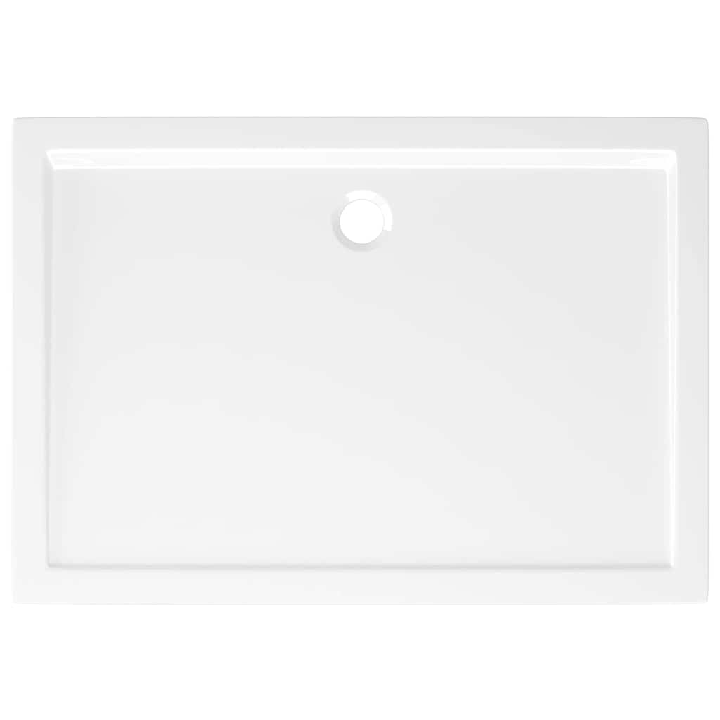 vidaXL Rectangular ABS Shower Base Tray White 80x110 cm