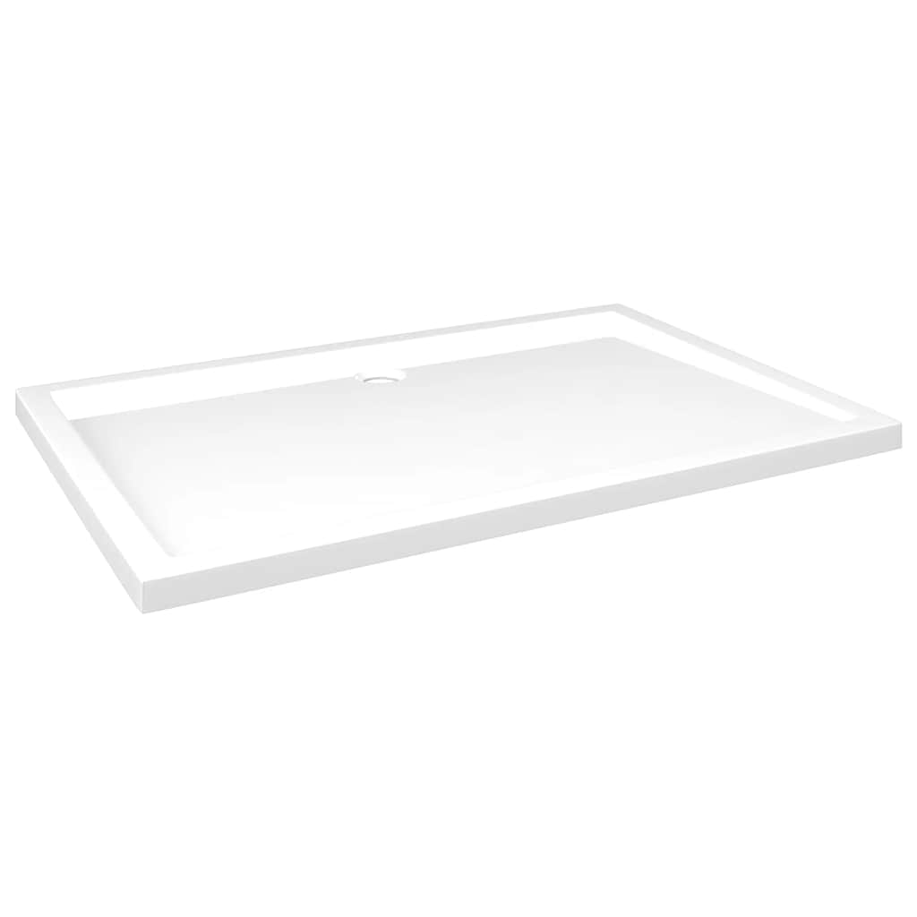 vidaXL Rectangular ABS Shower Base Tray White 80x120 cm