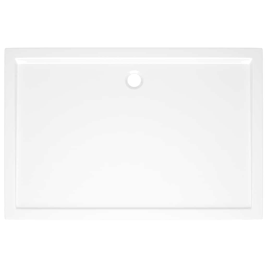 vidaXL Rectangular ABS Shower Base Tray White 80x120 cm