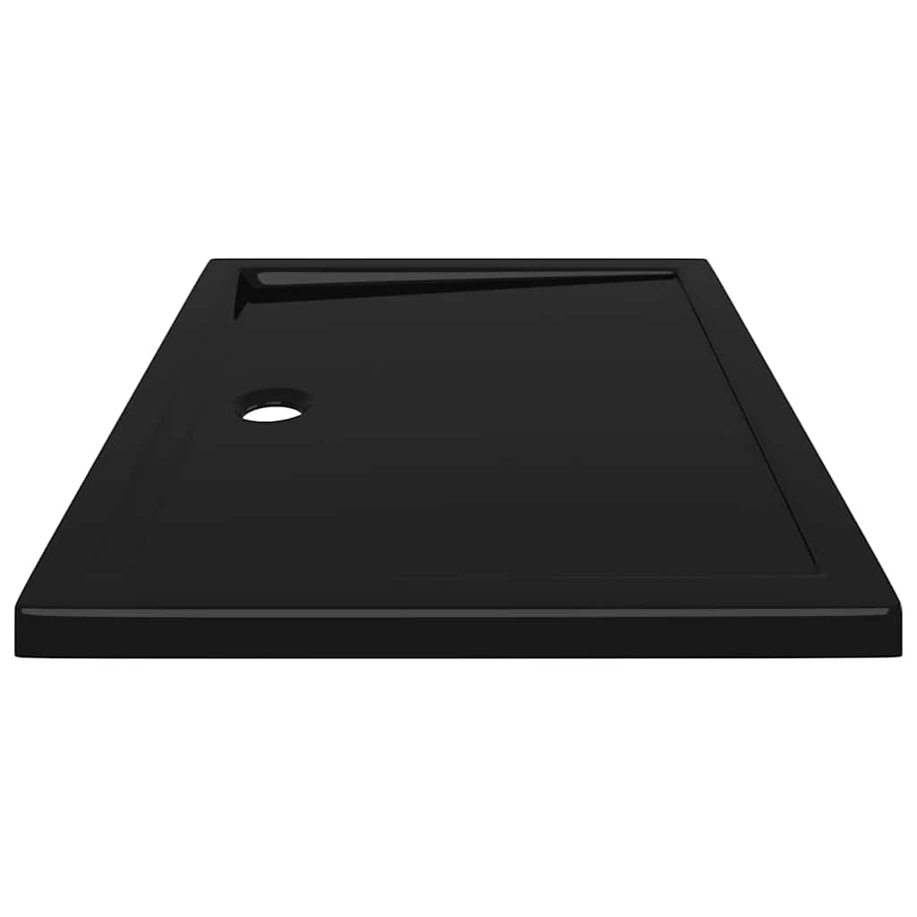 vidaXL Rectangular ABS Shower Base Tray Black 70x90 cm
