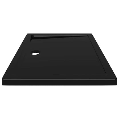 vidaXL Rectangular ABS Shower Base Tray Black 70x90 cm