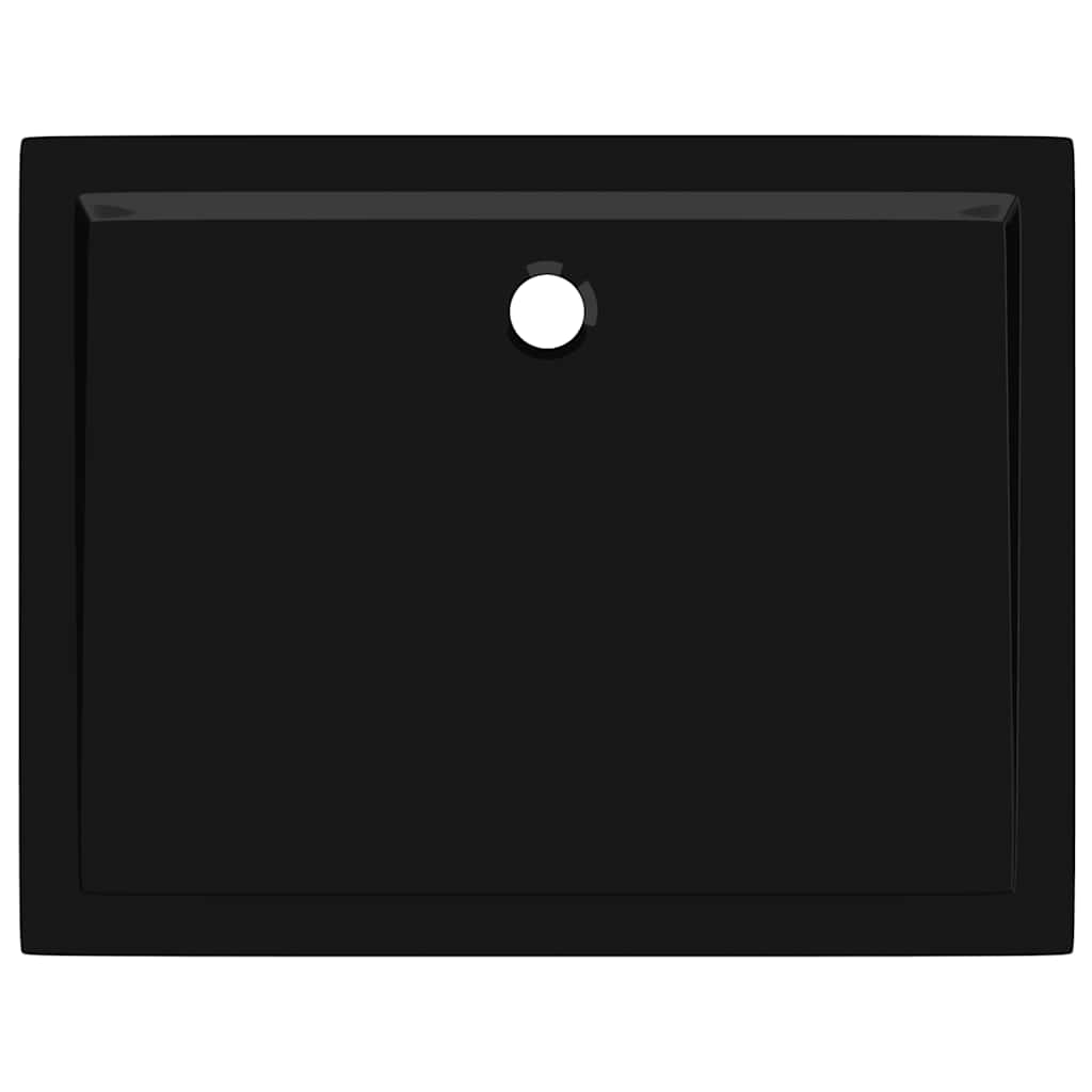 vidaXL Rectangular ABS Shower Base Tray Black 70x90 cm