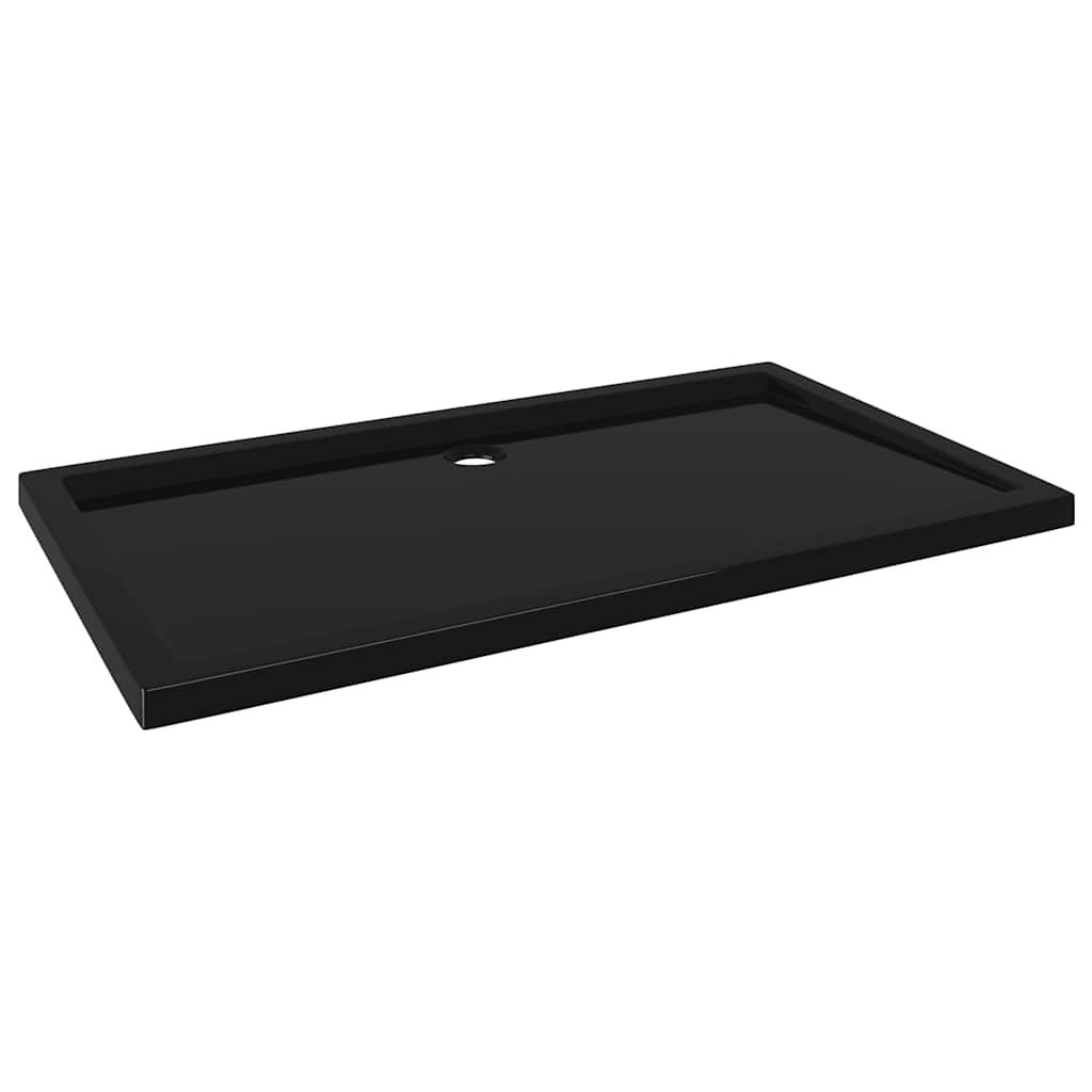 vidaXL Rectangular ABS Shower Base Tray Black 70x120 cm