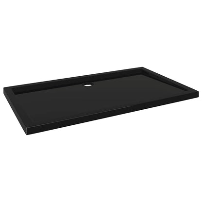 vidaXL Rectangular ABS Shower Base Tray Black 70x120 cm