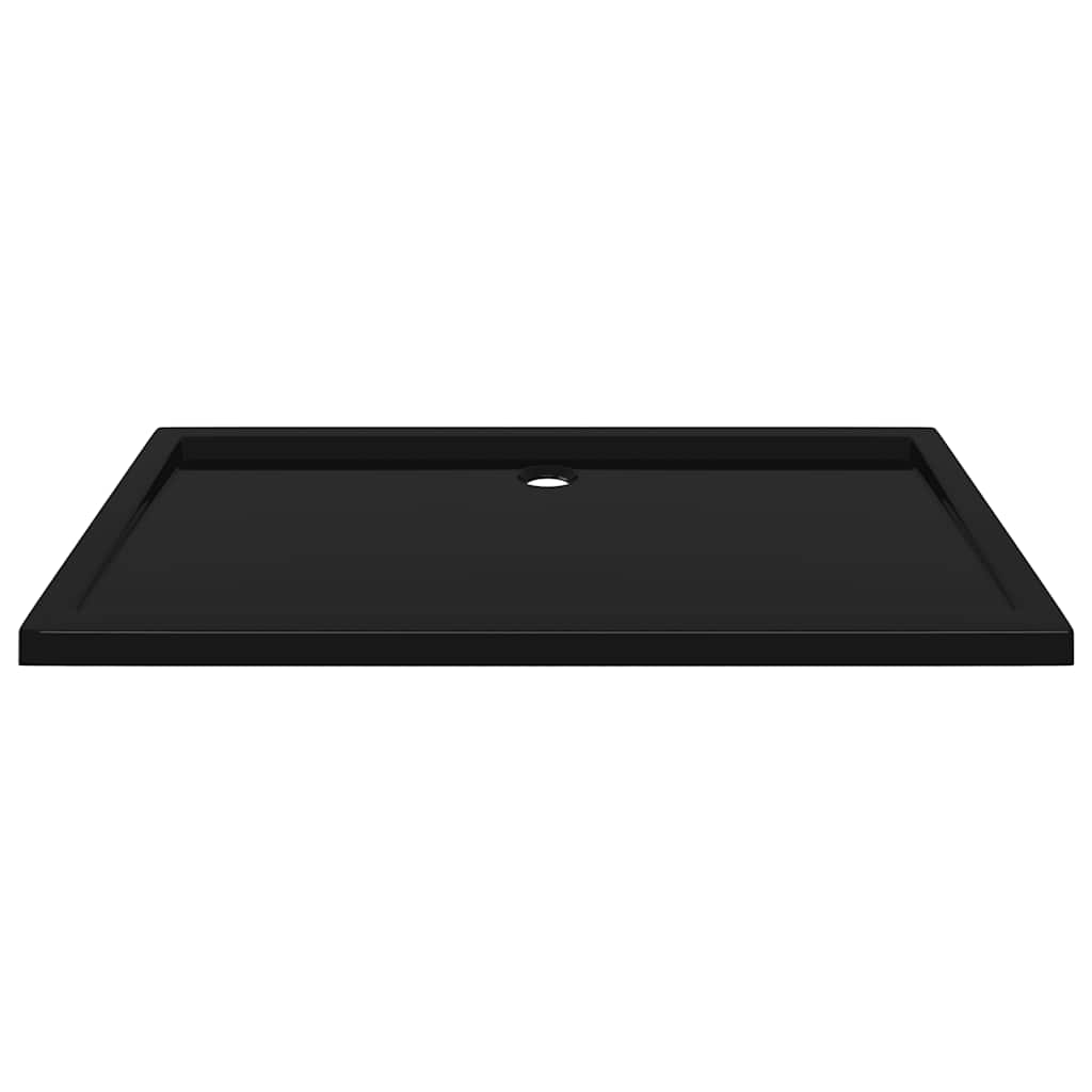vidaXL Rectangular ABS Shower Base Tray Black 70x120 cm
