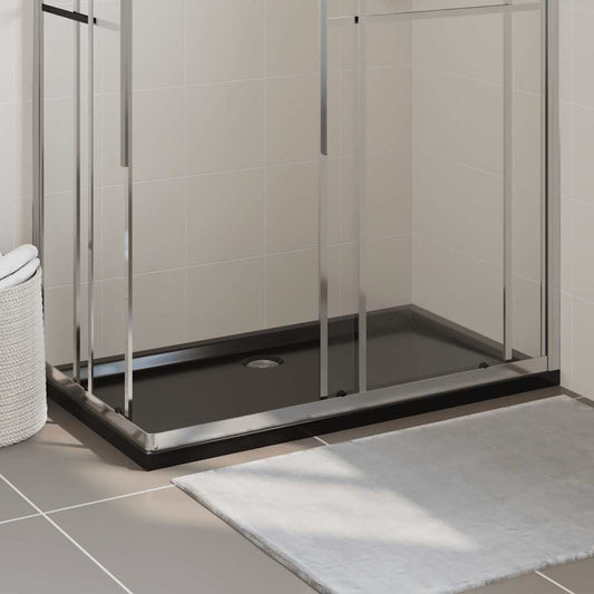 vidaXL Rectangular ABS Shower Base Tray Black 70x120 cm