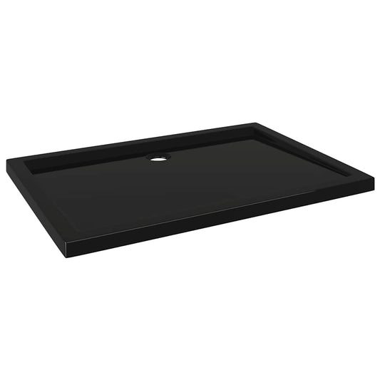 148915 vidaXL Rectangular ABS Shower Base Tray Black 70x100 cm