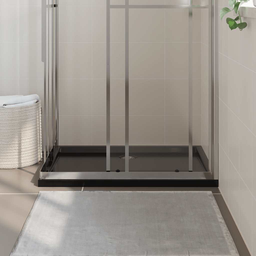 vidaXL Rectangular ABS Shower Base Tray Black 70x100 cm