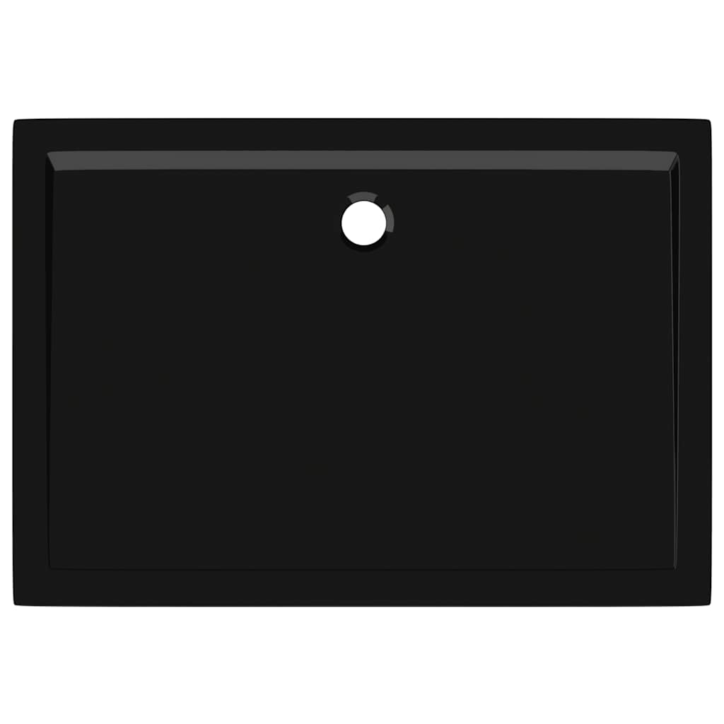 vidaXL Rectangular ABS Shower Base Tray Black 70x100 cm